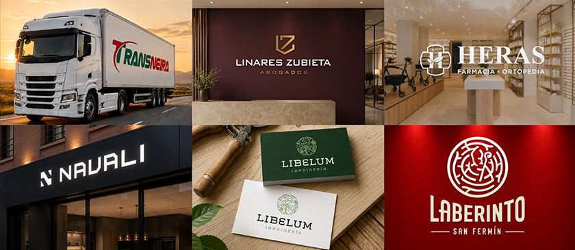 Diseño de logotipos personalizados profesionales en la Navarra: Pamplona, Tudela, Valle de Egüés, Burlada, Barañáin, Zizur Mayor, Estella-Lizarra, Aranguren, Berriozar, Tafalla, Ansoáin, Villava, Corella, Cintruénigo, Noáin-Valle de Elorz, Huarte, Baztán, Alsasua